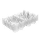 ULTECHNOVO 20個 加厚防震透明卵収納ボックス スタッキング可能で冷蔵庫用に 卵の衝撃防止設計で鮮長持ち キッチンキャビネット整理に便利