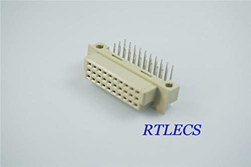 Gimax 100pcs DIN 41612 Connector 3 Rows 30 Positions Din Female Sockets Receptacle Right Angle Through Hole 3x10 30 Pin Pitch 2.54mm