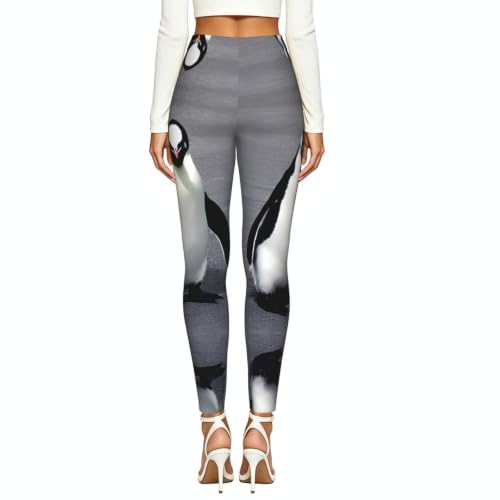 Leggings de compresión suave premium con estampado original de pingüinos 3