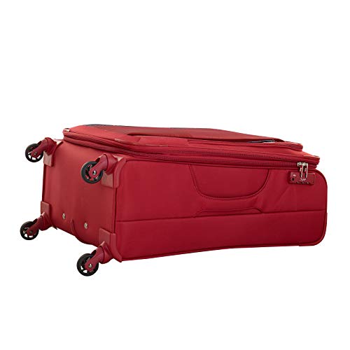 Image of Skybags Polyester Softsided Check-in Luggage 70.5 Cm Polyester Soft 4 Spinner Suitcase (Red, Stairw71Crd)