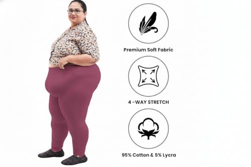 Image of BIGTEES Cotton Leggings for Women Full Length | Stretchable, Soft & Comfortable Pants for Women