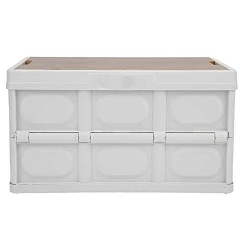 30L Outdoor Storage Box - Thick Removable & Portable Deck Box for Patio Cushions Gardening Tools Sports Equipment - Weatherproof Outdoor Organizer (White)