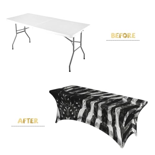 Housse de table rectangulaire en élasthanne imprimé camouflage