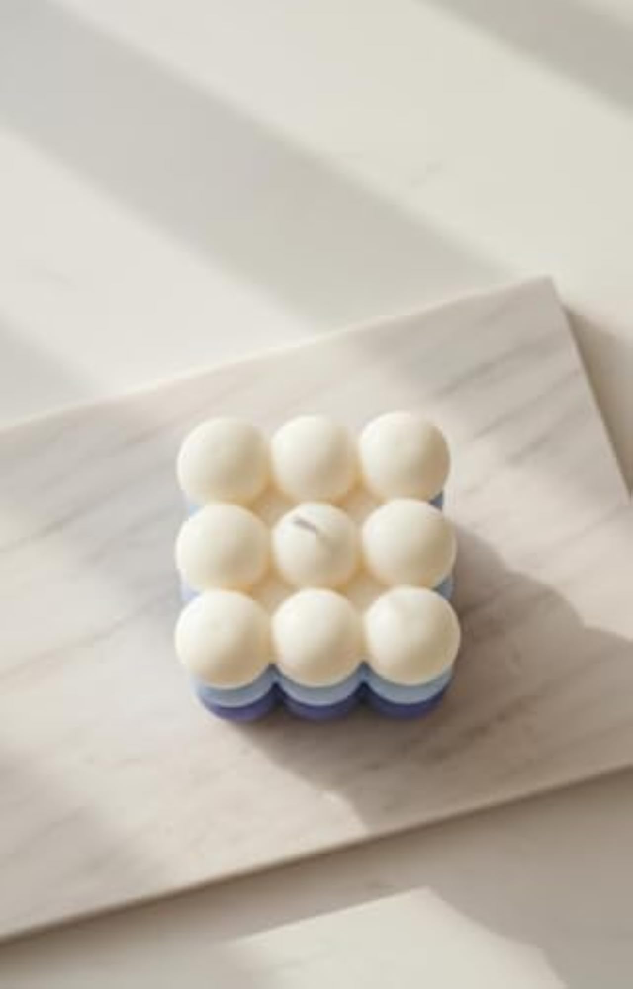 Premium Soy Wax Scented Bubble Cube Candle, Aesthetic Decor
