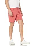 Amazon Essentials Men's Straight-Fit 7' Inseam Stretch 5-Pocket Shorts, Washed Red, 42