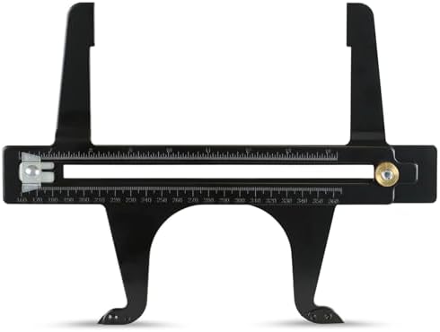 Garosa Brake Resetting Gauge, Double Scale Combination Brake Drum Measuring Tool, for Vintage Rear Brakes with Carbon Steel Material, 6.5 to 14.25in Range