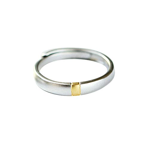 Bague argent taille réglable au fini feutré, l'alliance de mariage raffinée