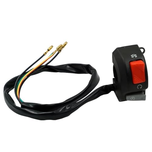 Commutateur de guidon de moto 22mm bouton marche-arrêt noir