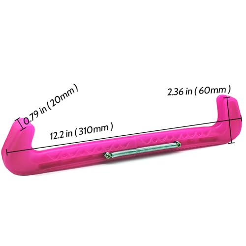 Miayaya 1 Pair Ice Skate Blade Guards Adjustable Protective Hockey Skating Blade Walking Covers Skate Protector for Figure Skating Soft Skate Blade Covers Adults Kids (Rose Pink) - Thumbnail 2