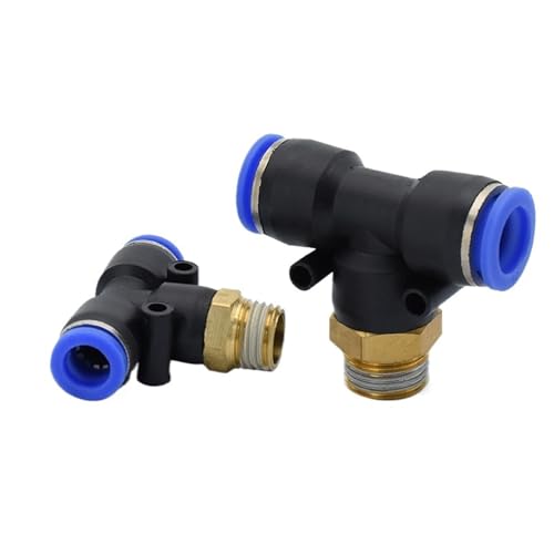 Raccord pneumatique fileté Type T pour réparer fuite air 4mm