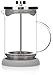 Produktbild com-four® Kaffeebereiter mit French-Press System - Kaffee-Presse dient auch als Teebereiter - Kaffee-Aufbrüher mit Glaszylinder (Kaffeebereiter 800ml/grau)