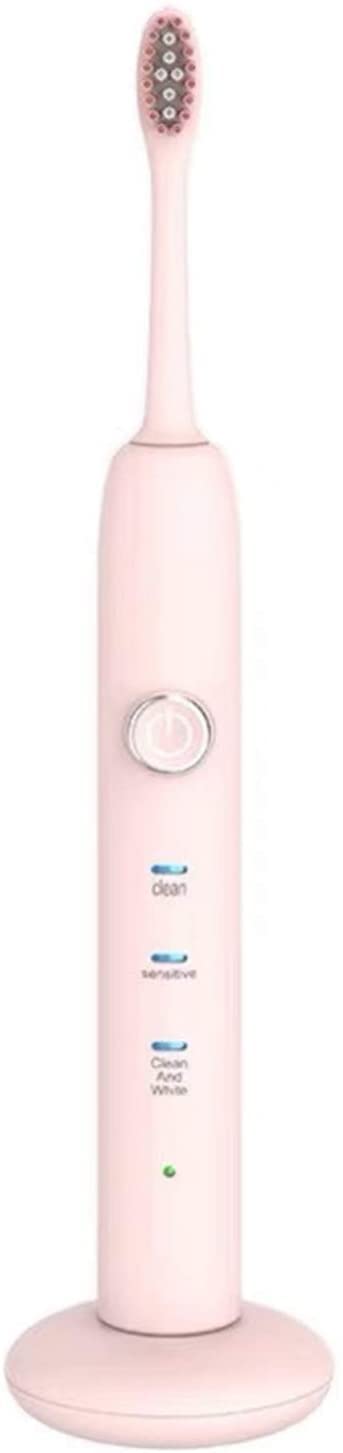 Spazzolino elettrico con spazzola morbida 4 modalità e timer smart 2 minuti spazzolini elettrici adulti impermeabili IPX7 2 Teste di spazzole sostitutive for le vacanze di viaggio for la cura ora