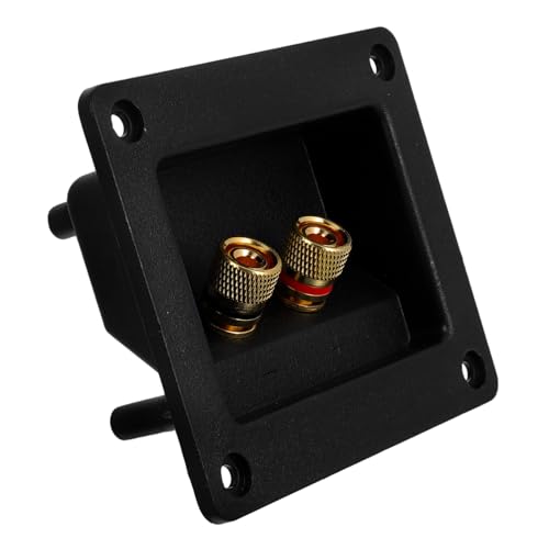 ELAYARD 音箱接?柱 位純銅端子厚手プレート設計 高耐久オーディオプラグ ステレオ対応省スペース型 スピーカー用オーディオ接続端子