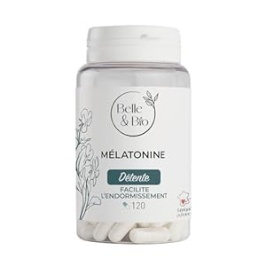 SOMMEIL PLUS SEREIN & ENDORMISSEMENT RAPIDE – Mélatonine – Pilulier 120 gélules – Cure 2 mois – Complément Alimentaire BELLE&BIO – Fabriqué en France