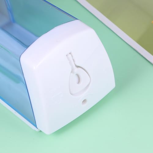 Image of iplusmile Blue Wall Mounted Liquid Soap Dispenser, 300ml Manual, Heavy Duty, Shampoo Dispenser for Bathroom Kitchen Hotel Restaurant, Shower Gel