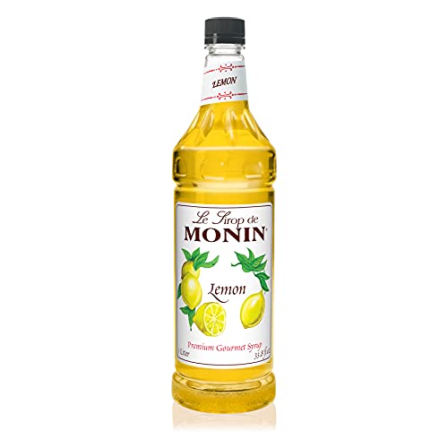 Monin - | Premium Syrup for Lemonades, Soothing Lavender & Citrus Flavored Syrup, Coffee Syrup, Natural Flavor Drink Mix, Simple Syrup for Coffee, Cocktails, Soda, & More, Gluten-Free, Clean Label (1 Liter)