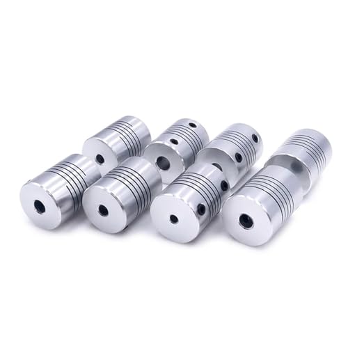 5pcs 6.35-6.35 D19*L25 Aluminium flexible Jaw Shaft Coupling 5 8 6.35mm 8mm 10mm CNC Stepper electronic starter Coupler