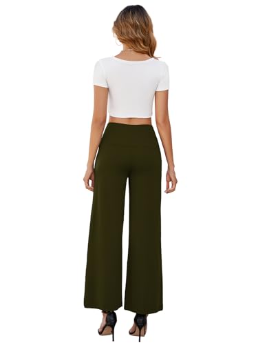 Arolina Women's Stretchy Wide Leg Palazzo Lounge Pants with Pockets Casual Comfy High Waist Palazzo Pants for Women Dressy4