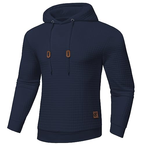 Mens Pullover Hoodie Long Sleeve Hooded Sweatshirt Casual Hoodies Square Pattern2