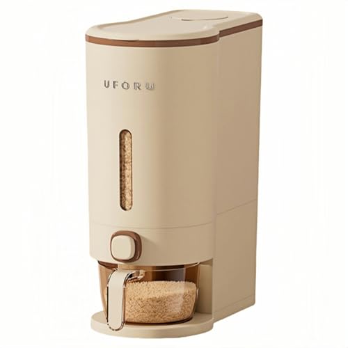 Haiyunhome 米びつ ライスストッカー 米櫃 こめびつ スリム ボタン押しタイプ 5kg/10kg お米収納 無洗米対応 米びつケース 台所 キッチン コンパクト 省スペース 洗える 水洗い 密閉性アップ防湿 虫除け 無洗米 家庭用 業務用 (容量