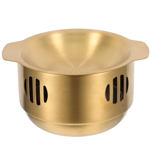 Yardwe 1Set Cooking Pot Korean Style Dry Pot with Stove Rack Multi Use Kitchen Tool for Home Restaurant Camping and Picnic Easy Clean Design