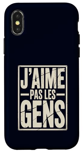 J'aime Pas Les Gens �ʔ����t�����X������I���p �X�}�z�P�[�X iPhone X/XS �p