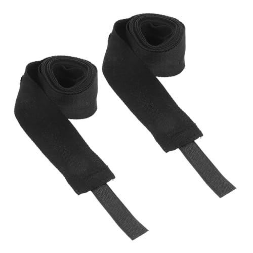 BESPORTBLE 2 Rollos Vendaje De Boxeo Protector De De Taekwondo Protector del Cuerpo De Boxeo para Combate Envoltura Protectora De Boxeo Muñequeras De Boxeo Equipo De Boxeo Black Algodón