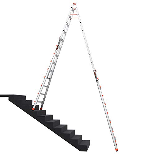 Little Giant Ladders, SkyScraper, M17, 9-17 foot, Stepladder, Aluminum, Type 1A, 300 lbs weight rating, (10110)