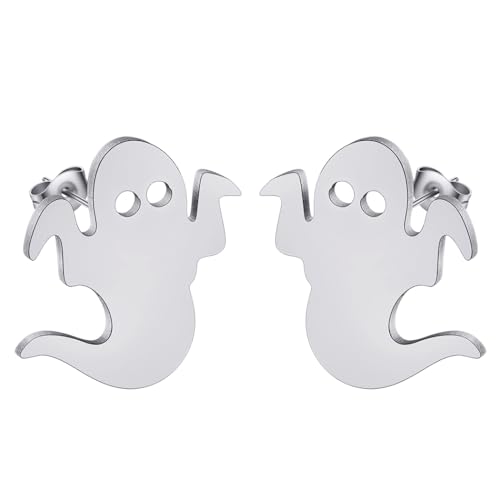 Boucles d'oreilles fantômes d'halloween légères pour oreilles sensibles sans douleur
