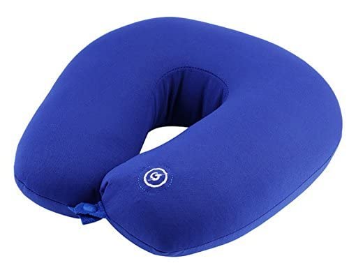 WIGNET Travel Neck Pillow with Vibration, U-Shaped Memory Foam & Micro Bead Neck Rest Pillow, Soft Microfiber Neck Support Cushion for Home, Office, Car, Flight & Travel, Unisex-image-9