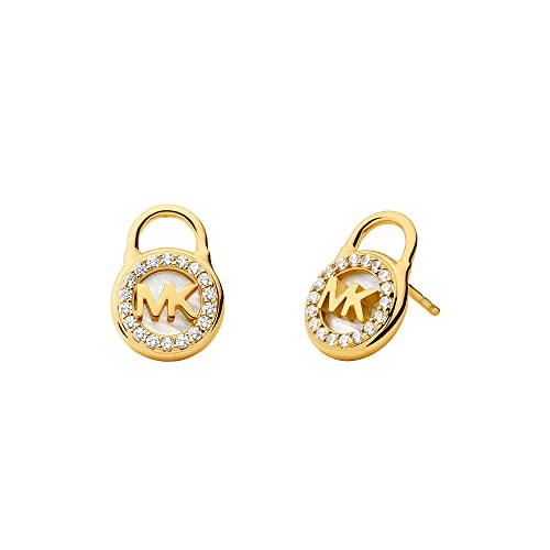 Michael Kors MKC1558AH710 Women's Gold Sterling Silver Earrings, one size, Sterling Silver, No Gemstone