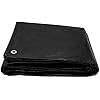 20 Ft. X 20 Ft. Heavy Duty 6 Oz. Black Poly Tarp 11-12 Mil Thick
