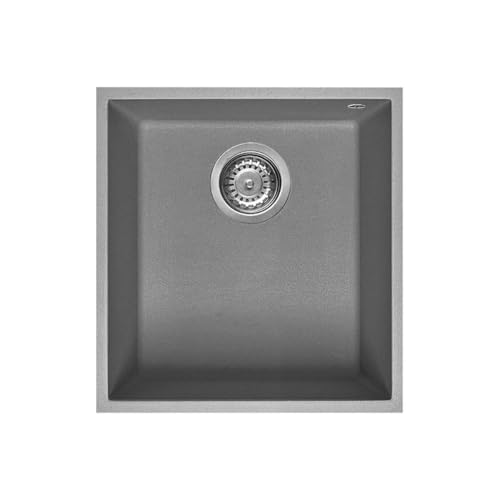 Smeg VZUM40CT - Fregadero (Fregadero encastrado bajo encimera, Rectangular, Sintético, Gris, 1 senos, Rectangular)