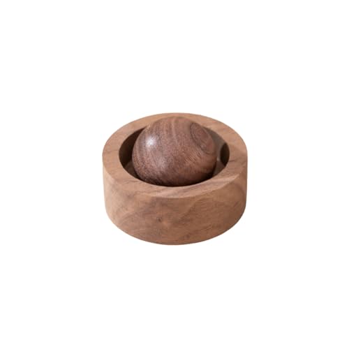Wooden Essential Oil Diffuser - Round Ball Aromatherapy Diffuser Walnut and Beech for Office Car Yoga Hall (Walnut)