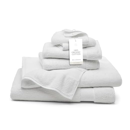 BOLL & BRANCH Plush Bath Sheet Set - White - 6 Piece - Includes 2 Oversized Bath Sheets, 2 Hand Towels & 2 Washcloths - 100% Organic Cotton - Ultra Soft & Luxurious - Quick Absorbing