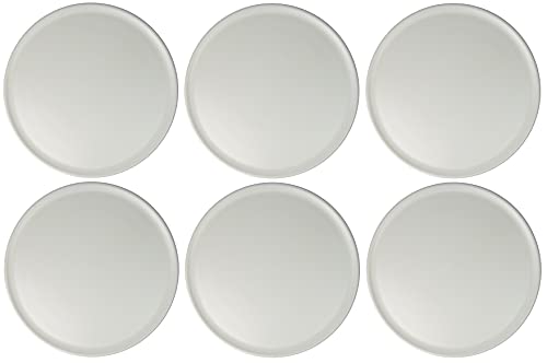 Cosy & Trendy Lot de 6 assiettes à pizza XXL Ø 32,5 cm en porcelaine blanc mat Passe au lave-vaisselle et facile d'entretien