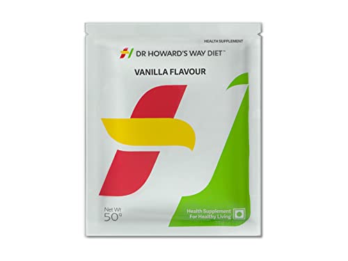 Image of Dr Howard's Way Diet | Total Food Replacement | Vanilla Shake For Weight Loss & Management | Healthy Meal Replacement | Essential 13 Vitamins & 14 Minerals | Less than 200 Calories Per Meal Pack | For Men & Women | 50Gm (Vegetarian)