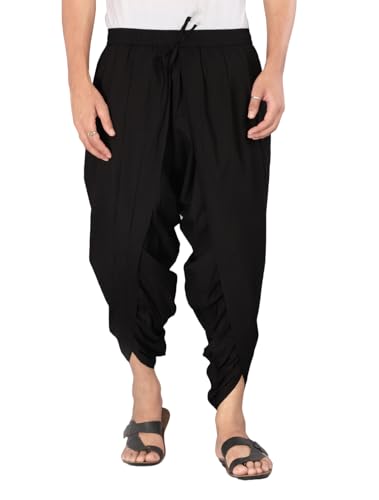 Image of Urali Men's Solid 100% Cotton Dhoti Pants - D100A