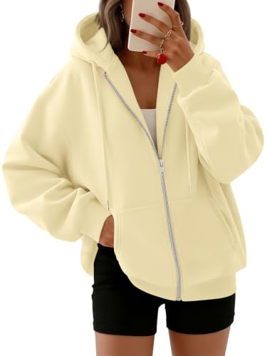Image of Trendy Queen Womens Oversized Zip Up Hoodies Y2K Fall Sweatshirts 2026