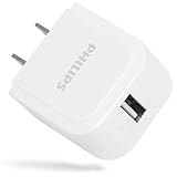 Philips Accessories USB-A Wall Charger, 5W, for iPhone 13/12/11/Pro/Pro Max/Mini, iPad Pro, Samsung Galaxy S21, Google Pixel 6, DLP2409/37