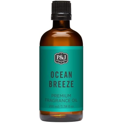 P&J Trading Fragrance Oil | Ocean Breeze Oil 100ml - Candle Scents for Candle Making, Freshie Scents, Soap Making Supplies, Diffuser Oil Scents