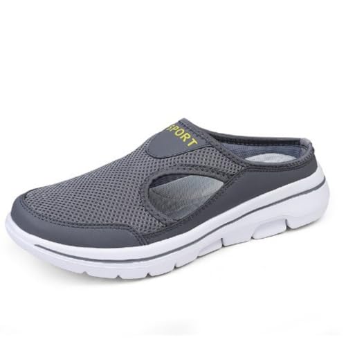 Big Size Unisex Slides for Men and Women, Breathable Mesh Casual Shoes with Cushioned Sole, Comfortable Orthopedic Sandals for Indoor Outdoor Use