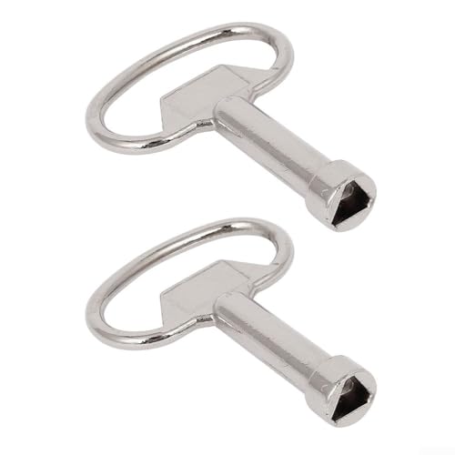 Eawfgtuw Llave del metro de utilidad del triángulo del acero inoxidable para el armario eléctrico del gabinete de la caja del agua del gas, cerradura del metal 304 con el agujero del