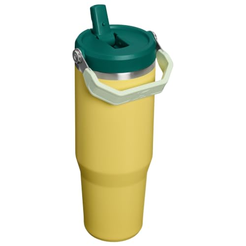 Image of STANLEY IceFlow 2.0 Flip Straw Tumbler with Handle 30 oz | Twist On Lid and Flip Up Straw | Leak Resistant Water Bottle | Insulated Stainless Steel | BPA-Free | Daffodil Emerald