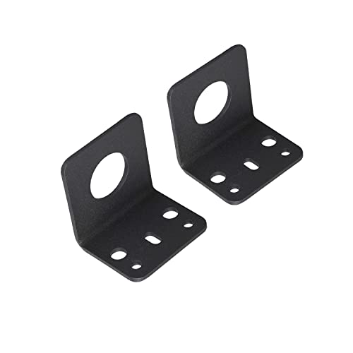 VANROUG 2 Pcs L-Bracket 1255 3/4 Hole Thick Steel Mobile Antennas Brackets for UHF VHF Coax NMO...
