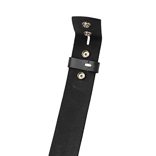 Falari Replacement Genuine Leather Belt Strap Without Buckle Snap on Strap 1.5" Wide 80053