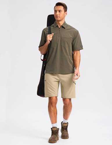 Image of G Gradual Men's Hiking Cargo Shorts 9 inch Quick Dry Lightweight with 4 Pockets