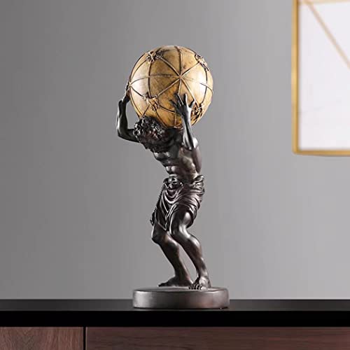 Estatua Grande de Atlas Sosteniendo el Mundo 16.5 Pulgadas miniatura 4