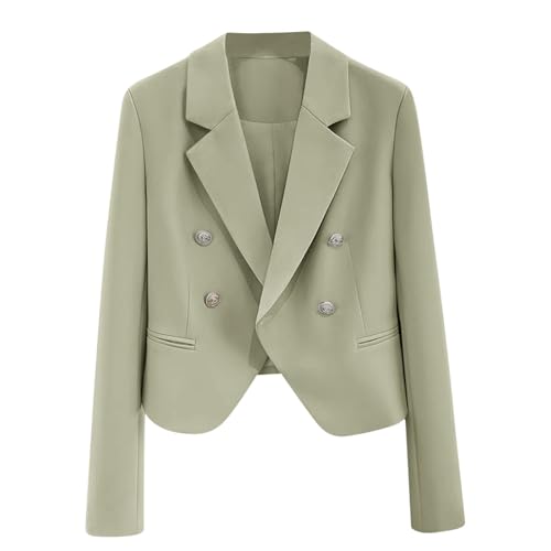 Ofertas Chaqueta Mujer de Traje,Blazer Mujer Manga Larga de Pana con Bolsillos Escote Solapa Holgados Blazers Elegante Otoño e Invierno Color Puro Cardigan de Vestir Holgada para El Trabajo Negocios