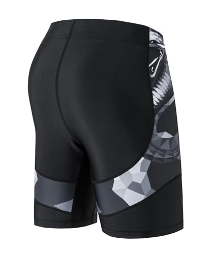 Bañador de compresión para hombre rash guard azul 3XL de natación deportiva 4